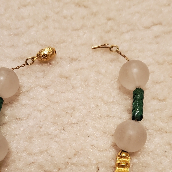 Green Necklace Vintage Avante Garde Statement Unique Design - Picture 9 of 15